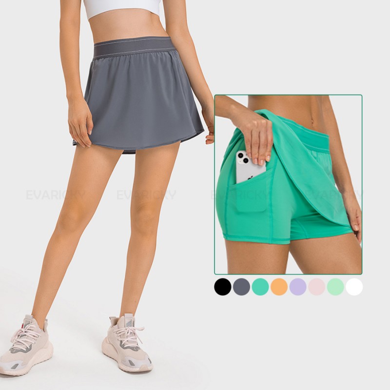 Shorts de tênis 2 em 1 feminino