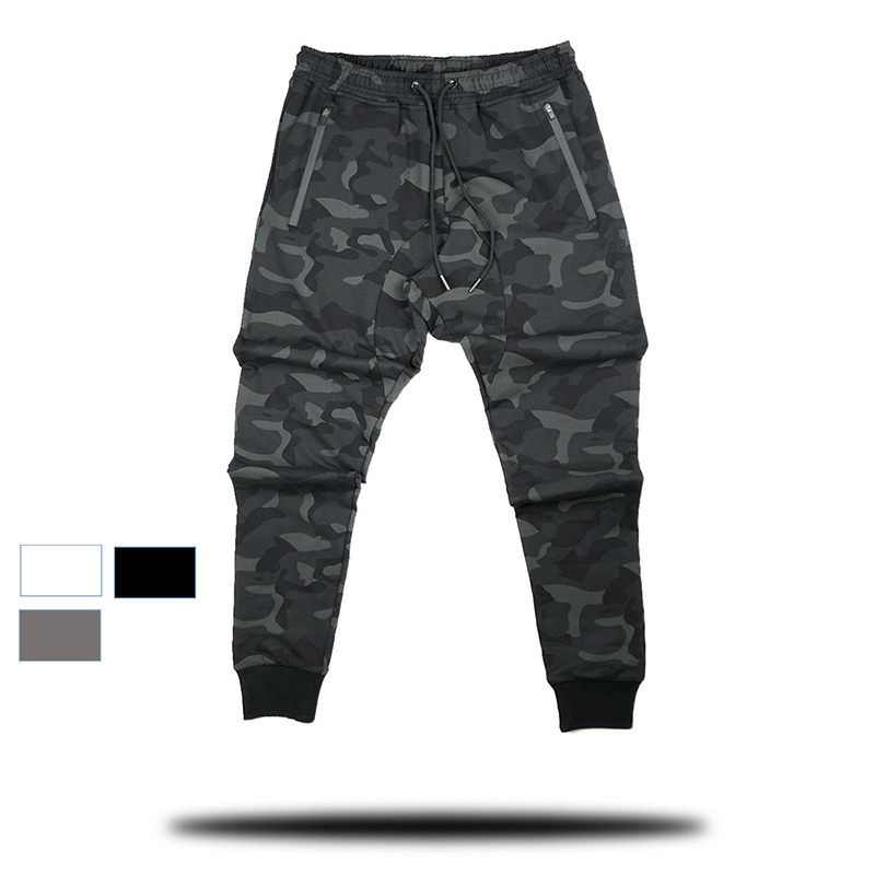 Calças de moletom em branco camuflada