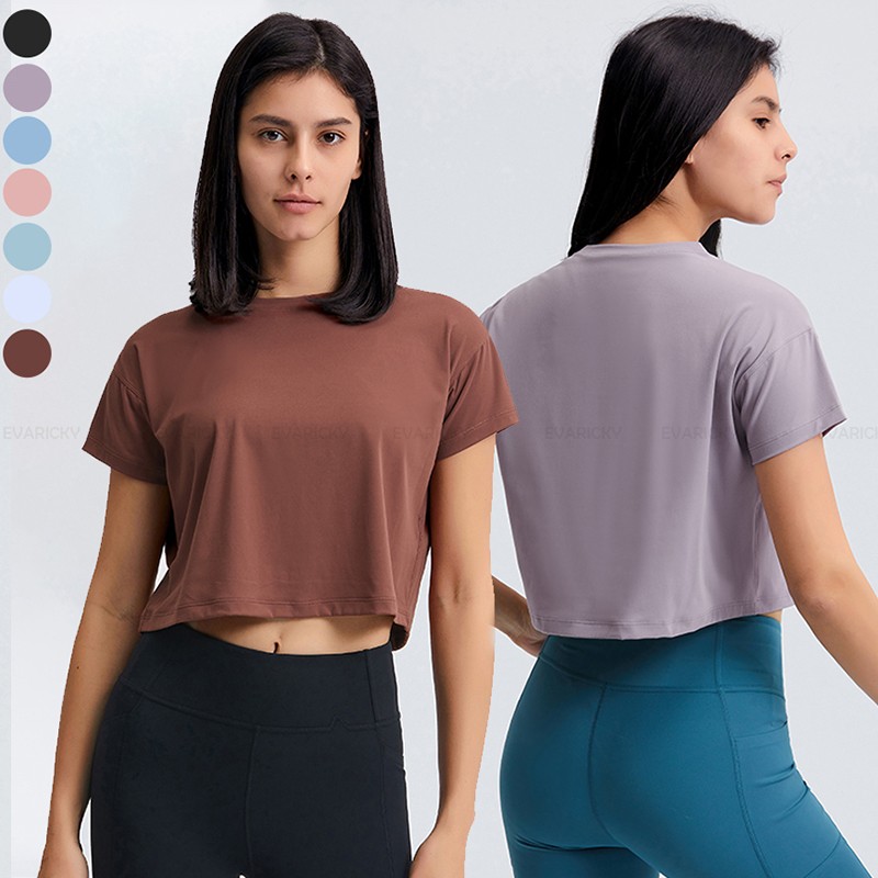 Camiseta lisa de manga curta
